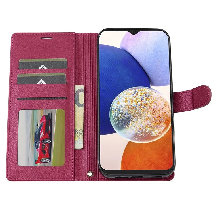 LC.IMEEKE L2 Series for Samsung Galaxy A34 5G Case PU Leather Wallet Detachable Magnetic Phone Cover
