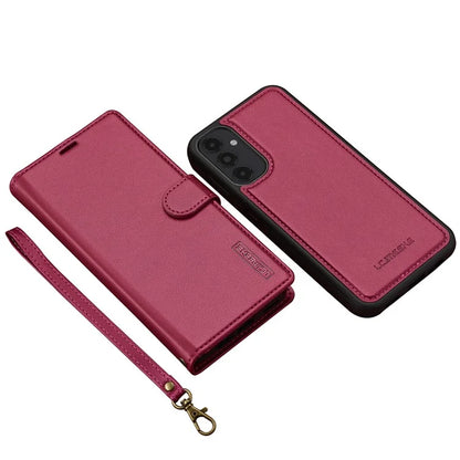 LC.IMEEKE L2 Series for Samsung Galaxy A34 5G Case PU Leather Wallet Detachable Magnetic Phone Cover