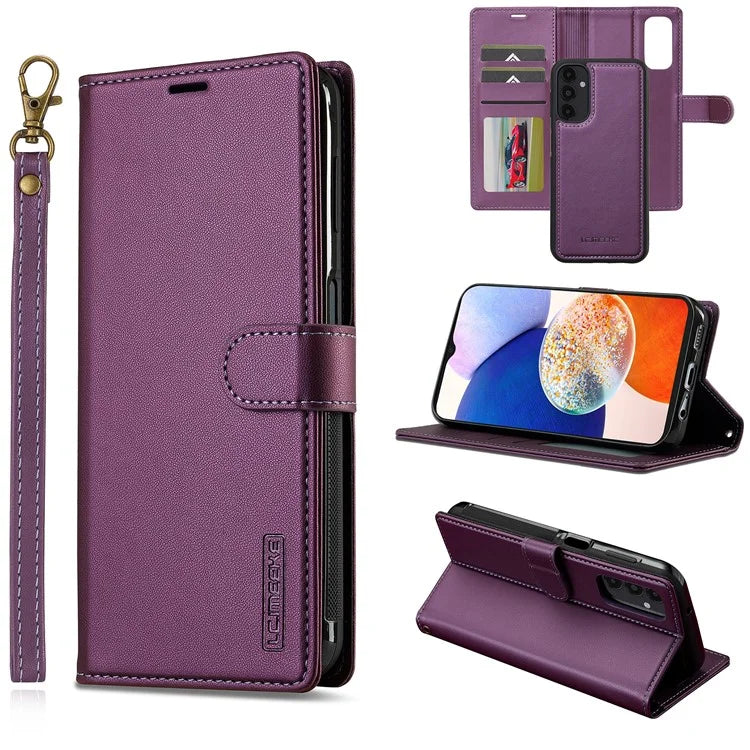 LC.IMEEKE L2 Series for Samsung Galaxy A34 5G Case PU Leather Wallet Detachable Magnetic Phone Cover