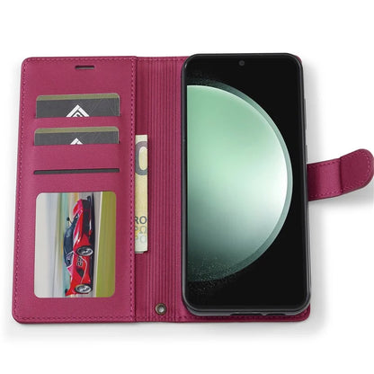 LC.IMEEKE L2 Series for Samsung Galaxy S24 FE Case PU Leather Wallet Detachable Magnetic Phone Cover