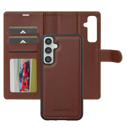 LC.IMEEKE L2 Series for Samsung Galaxy S24 FE Case PU Leather Wallet Detachable Magnetic Phone Cover