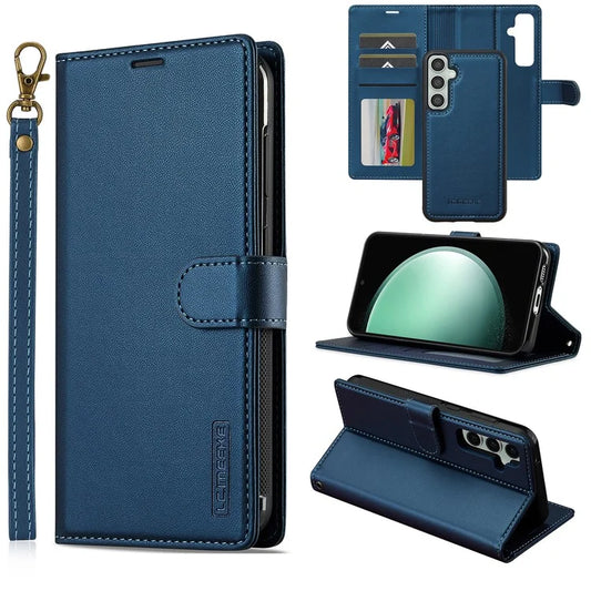 LC.IMEEKE L2 Series for Samsung Galaxy S23 FE Case PU Leather Wallet Detachable Magnetic Phone Cover