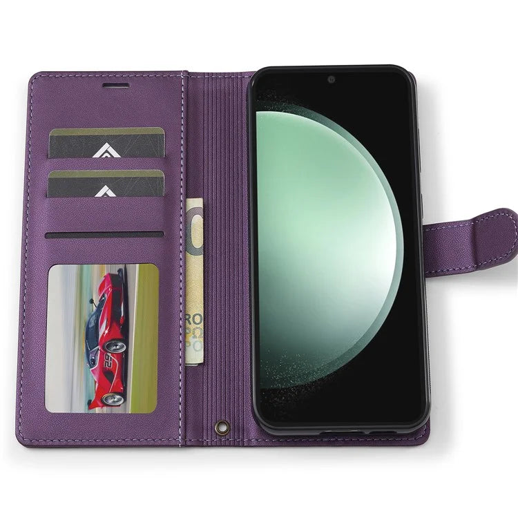 LC.IMEEKE L2 Series for Samsung Galaxy S23 FE Case PU Leather Wallet Detachable Magnetic Phone Cover