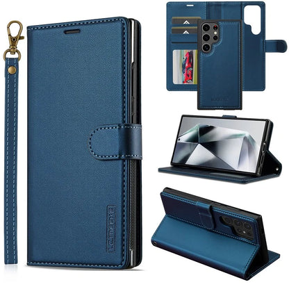 LC.IMEEKE L2 Series for Samsung Galaxy S23 Ultra Case PU Leather Wallet Detachable Magnetic Phone Cover