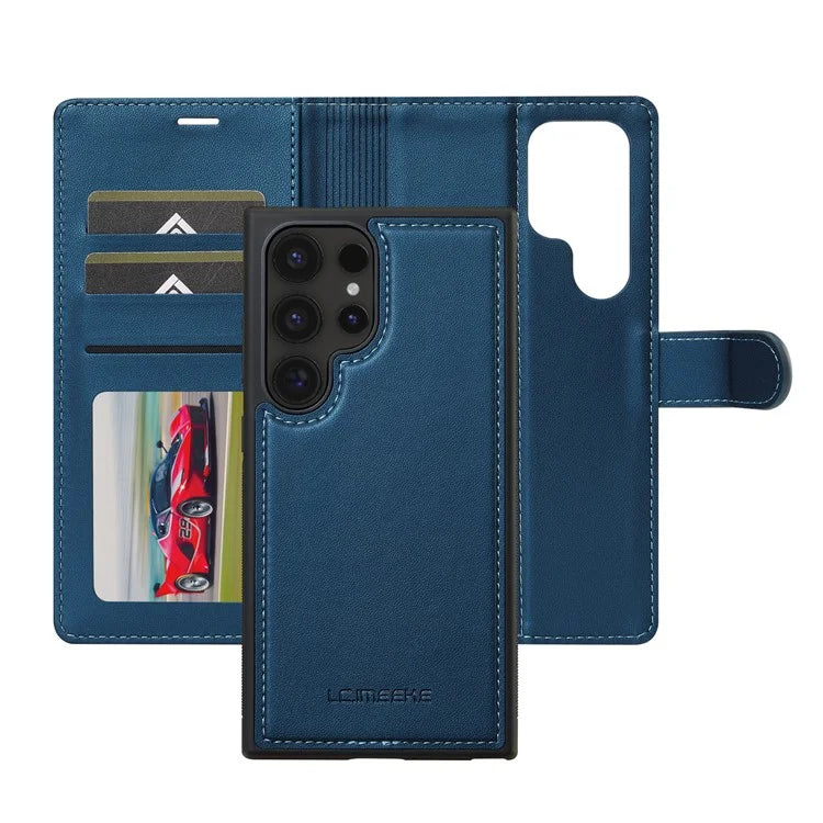 LC.IMEEKE L2 Series for Samsung Galaxy S23 Ultra Case PU Leather Wallet Detachable Magnetic Phone Cover