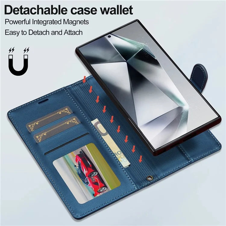 LC.IMEEKE L2 Series for Samsung Galaxy S23 Ultra Case PU Leather Wallet Detachable Magnetic Phone Cover