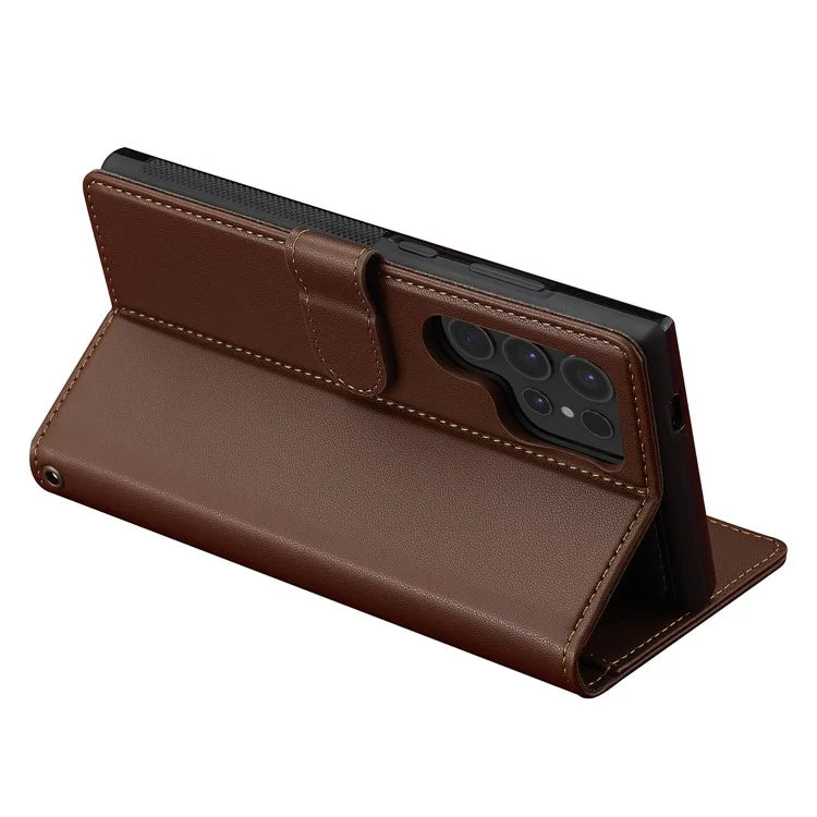 LC.IMEEKE L2 Series for Samsung Galaxy S23 Ultra Case PU Leather Wallet Detachable Magnetic Phone Cover