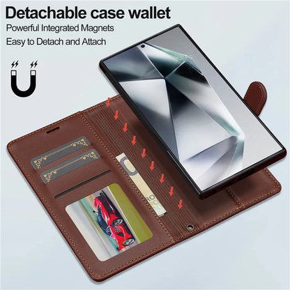 LC.IMEEKE L2 Series for Samsung Galaxy S24 Ultra Case PU Leather Wallet Detachable Magnetic Phone Cover