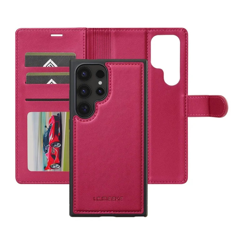 LC.IMEEKE L2 Series for Samsung Galaxy S24 Ultra Case PU Leather Wallet Detachable Magnetic Phone Cover