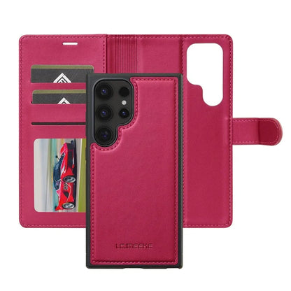 LC.IMEEKE L2 Series for Samsung Galaxy S24 Ultra Case PU Leather Wallet Detachable Magnetic Phone Cover