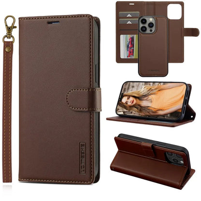 LC.IMEEKE L2 Series for iPhone 14 Pro Max Case PU Leather Wallet Detachable Magnetic Phone Cover