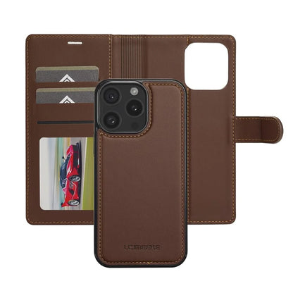 LC.IMEEKE L2 Series for iPhone 14 Pro Max Case PU Leather Wallet Detachable Magnetic Phone Cover
