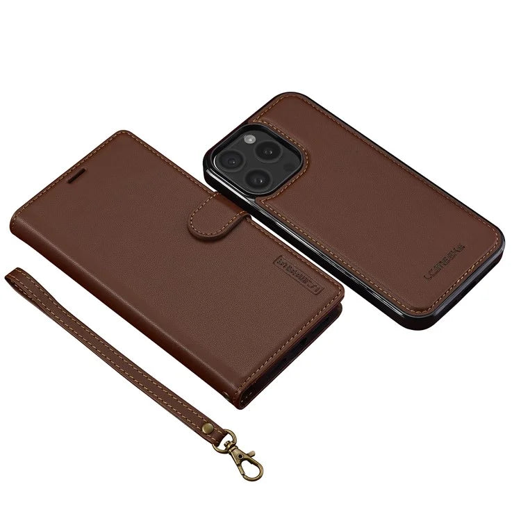 LC.IMEEKE L2 Series for iPhone 14 Pro Max Case PU Leather Wallet Detachable Magnetic Phone Cover