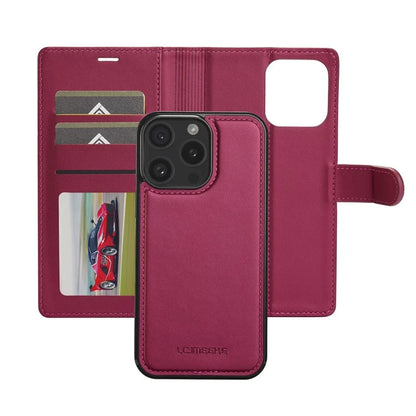 LC.IMEEKE L2 Series for iPhone 14 Pro Max Case PU Leather Wallet Detachable Magnetic Phone Cover