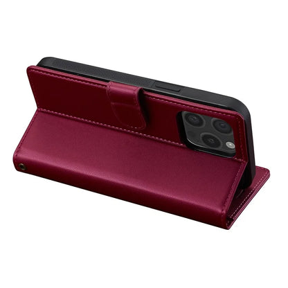 LC.IMEEKE L2 Series for iPhone 14 Pro Max Case PU Leather Wallet Detachable Magnetic Phone Cover