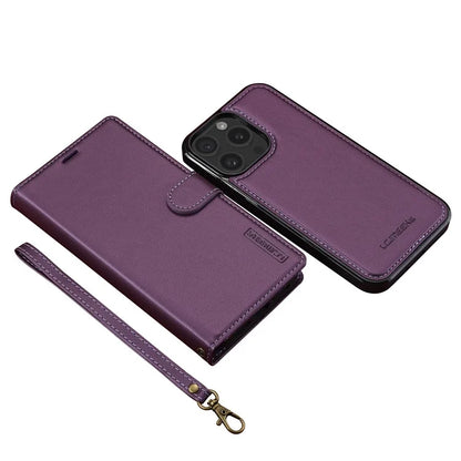 LC.IMEEKE L2 Series for iPhone 14 Pro Max Case PU Leather Wallet Detachable Magnetic Phone Cover