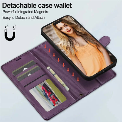 LC.IMEEKE L2 Series for iPhone 14 Pro Max Case PU Leather Wallet Detachable Magnetic Phone Cover