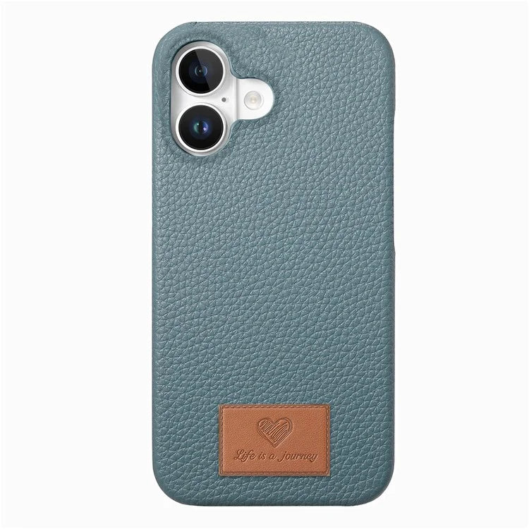 Y5 For iPhone 16 Plus Case Litchi Texture Leather+TPU Slim Phone Cover