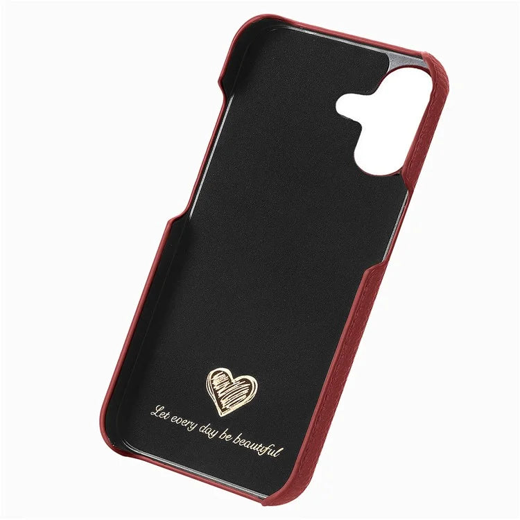 Y5 For iPhone 16 Plus Case Litchi Texture Leather+TPU Slim Phone Cover