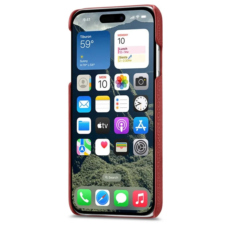 Y5 For iPhone 16 Plus Case Litchi Texture Leather+TPU Slim Phone Cover
