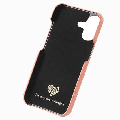 Y5 For iPhone 16 Plus Case Litchi Texture Leather+TPU Slim Phone Cover