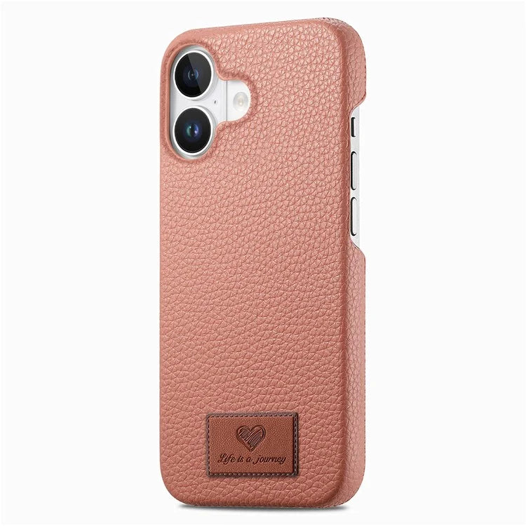Y5 For iPhone 16 Plus Case Litchi Texture Leather+TPU Slim Phone Cover
