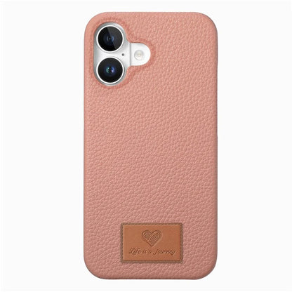 Y5 For iPhone 16 Plus Case Litchi Texture Leather+TPU Slim Phone Cover