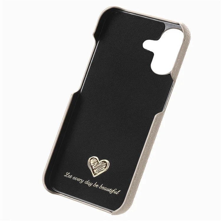 Y5 For iPhone 16 Plus Case Litchi Texture Leather+TPU Slim Phone Cover