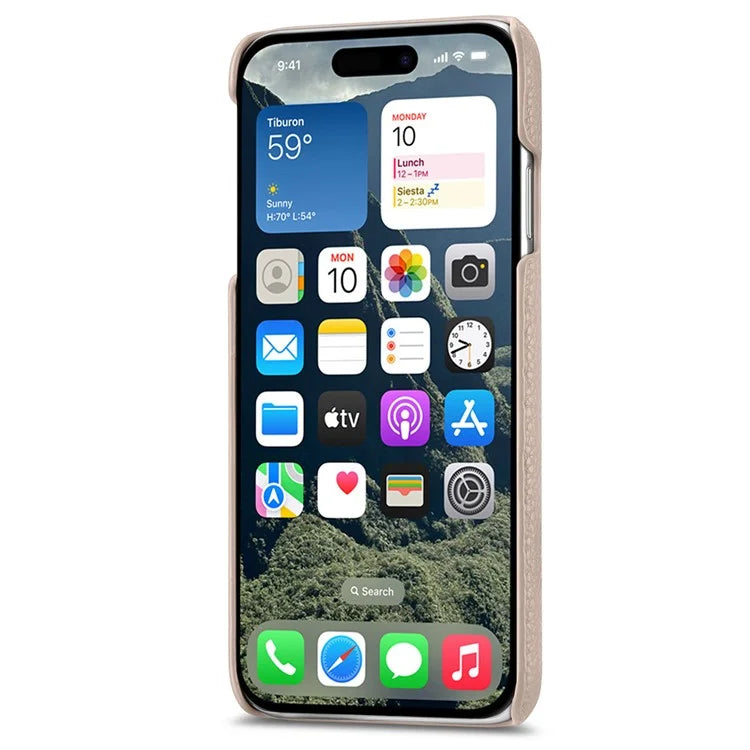 Y5 For iPhone 16 Plus Case Litchi Texture Leather+TPU Slim Phone Cover