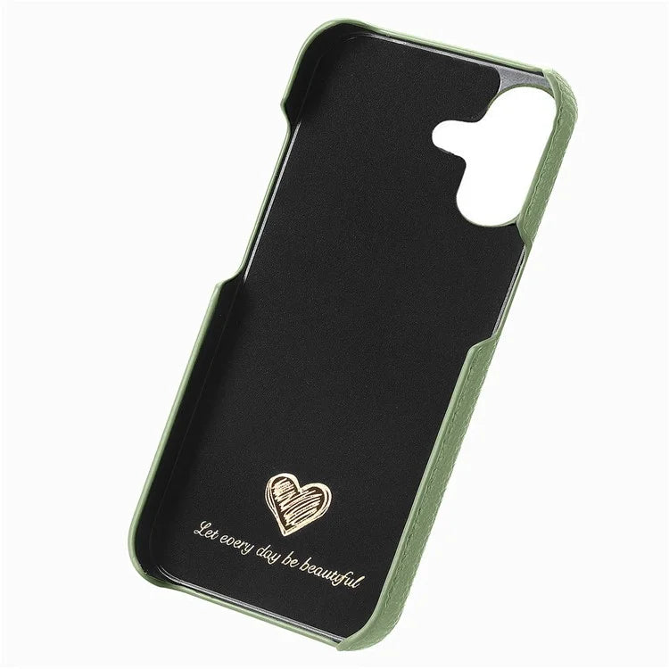Y5 For iPhone 16 Plus Case Litchi Texture Leather+TPU Slim Phone Cover