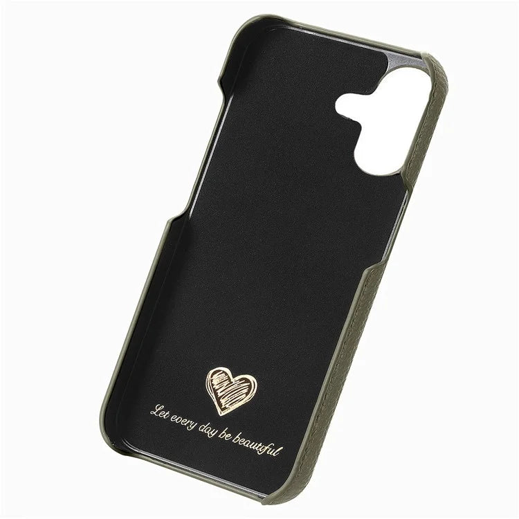 Y5 For iPhone 16 Plus Case Litchi Texture Leather+TPU Slim Phone Cover