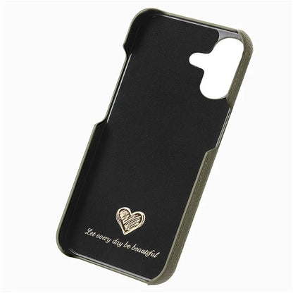 Y5 For iPhone 16 Plus Case Litchi Texture Leather+TPU Slim Phone Cover