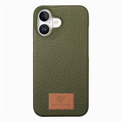 Y5 For iPhone 16 Plus Case Litchi Texture Leather+TPU Slim Phone Cover