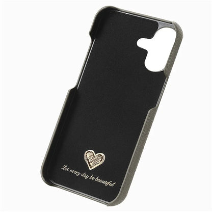 Y5 For iPhone 16 Plus Case Litchi Texture Leather+TPU Slim Phone Cover