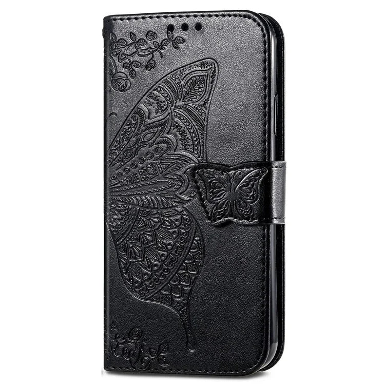 For iPhone 16 Pro Max Case PU Leather Wallet Phone Cover Butterfly Pattern