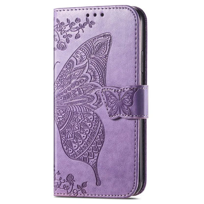 For iPhone 16 Pro Max Case PU Leather Wallet Phone Cover Butterfly Pattern
