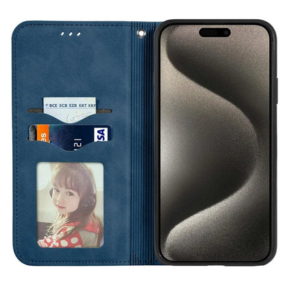 For iPhone 16 Pro Max Case Skin Touch Feeling Leather Wallet Phone Cover Magnetic Absorption