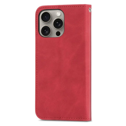 For iPhone 16 Pro Max Case Skin Touch Feeling Leather Wallet Phone Cover Magnetic Absorption