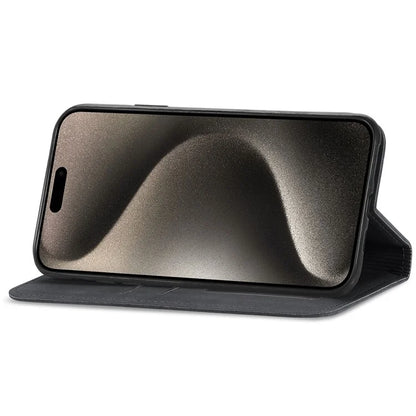 For iPhone 16 Pro Max Case Skin Touch Feeling Leather Wallet Phone Cover Magnetic Absorption