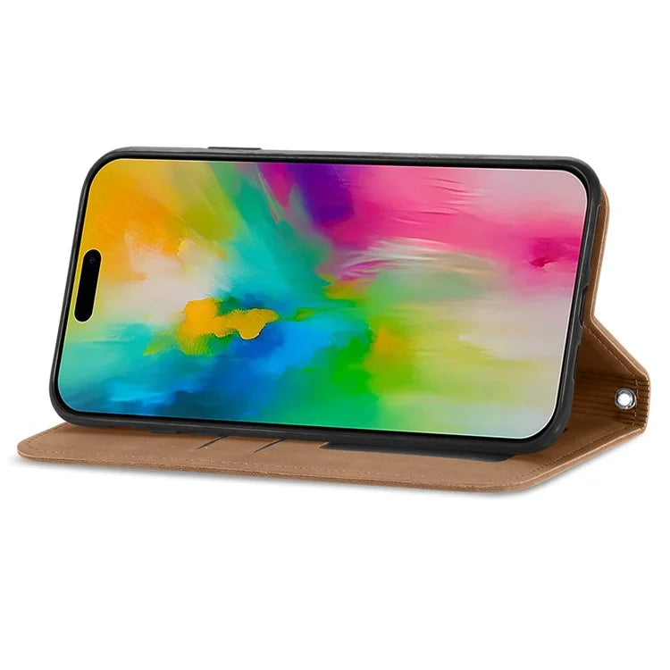 For iPhone 16 Case Skin Touch Feeling Leather Phone Cover Magnetic Absorption