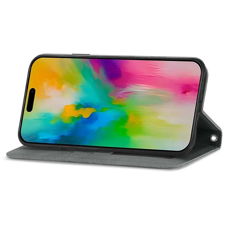 For iPhone 16 Case Skin Touch Feeling Leather Phone Cover Magnetic Absorption