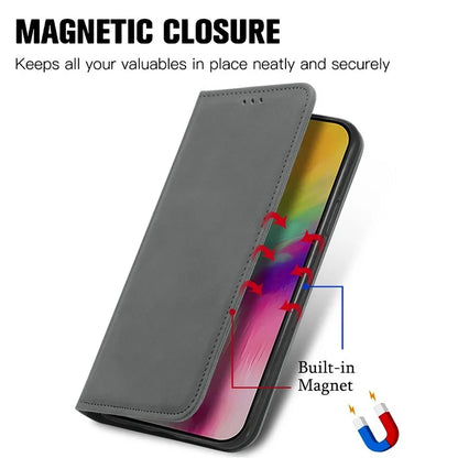 For iPhone 16 Case Skin Touch Feeling Leather Phone Cover Magnetic Absorption