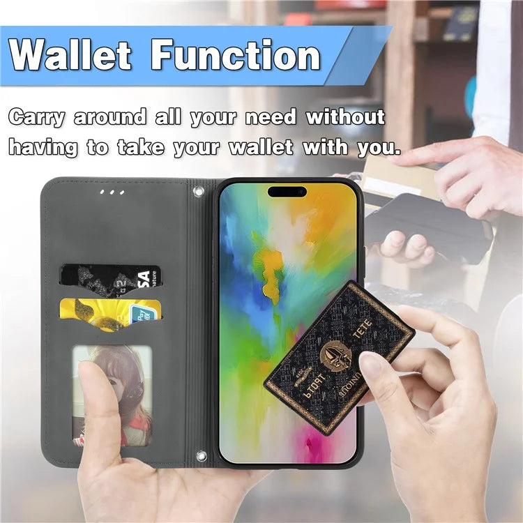 For iPhone 16 Case Skin Touch Feeling Leather Phone Cover Magnetic Absorption