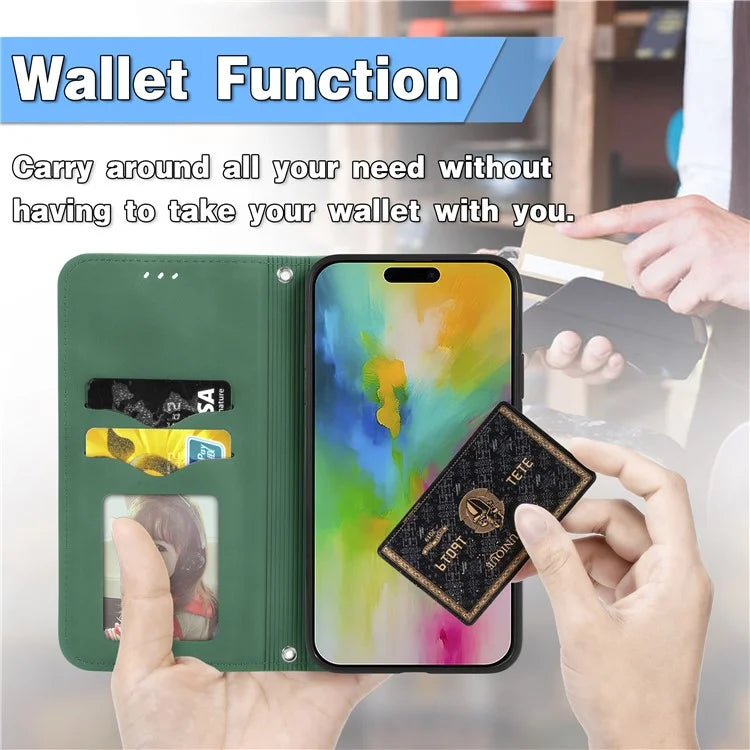 For iPhone 16 Case Skin Touch Feeling Leather Phone Cover Magnetic Absorption
