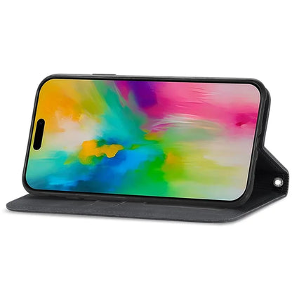 For iPhone 16 Case Skin Touch Feeling Leather Phone Cover Magnetic Absorption