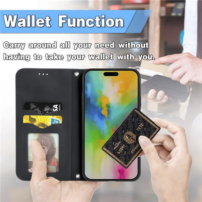 For iPhone 16 Case Skin Touch Feeling Leather Phone Cover Magnetic Absorption