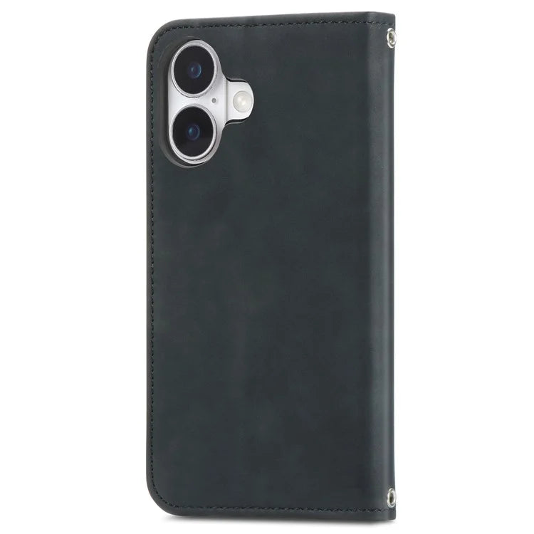 For iPhone 16 Case Skin Touch Feeling Leather Phone Cover Magnetic Absorption