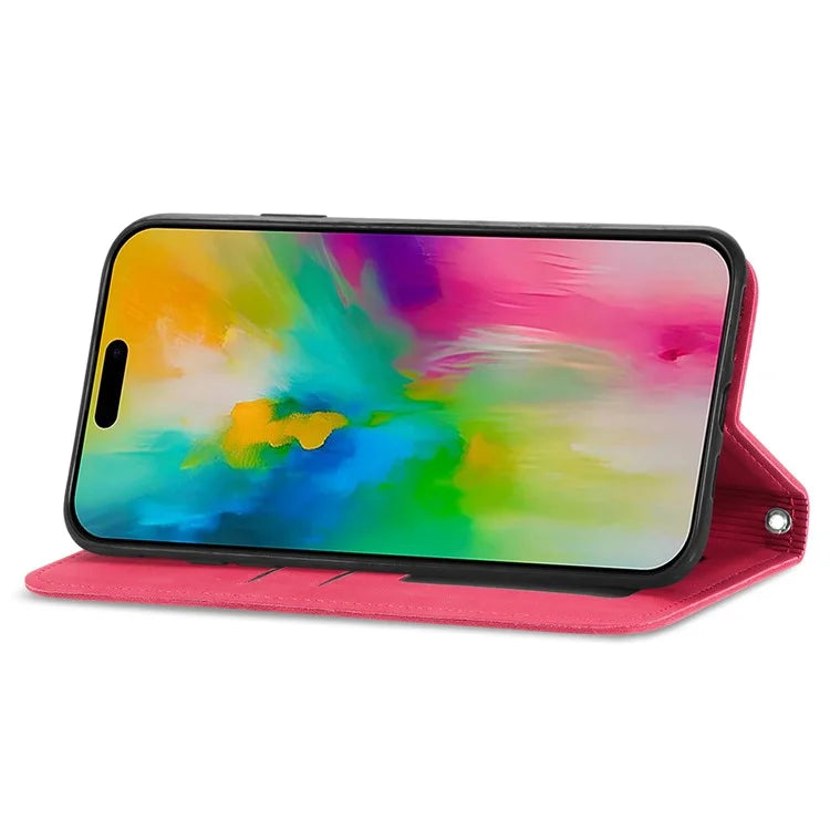 For iPhone 16 Case Skin Touch Feeling Leather Phone Cover Magnetic Absorption