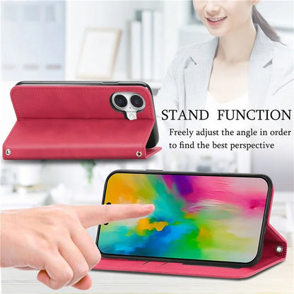 For iPhone 16 Case Skin Touch Feeling Leather Phone Cover Magnetic Absorption