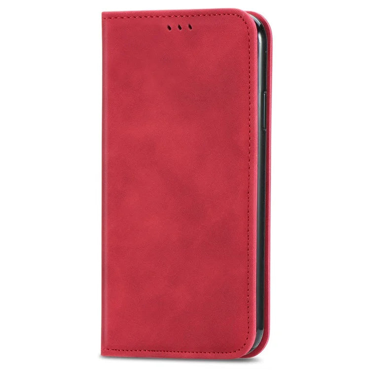 For iPhone 16 Case Skin Touch Feeling Leather Phone Cover Magnetic Absorption